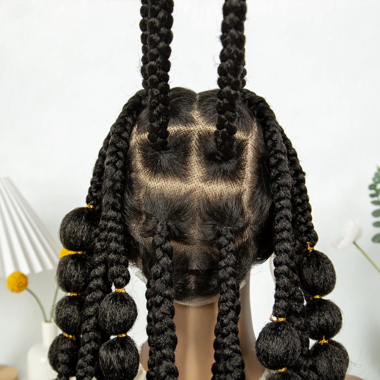 KIMA 40" Jumbo Knotless Box Cornrows Wig | Full Lace Bubble Braids