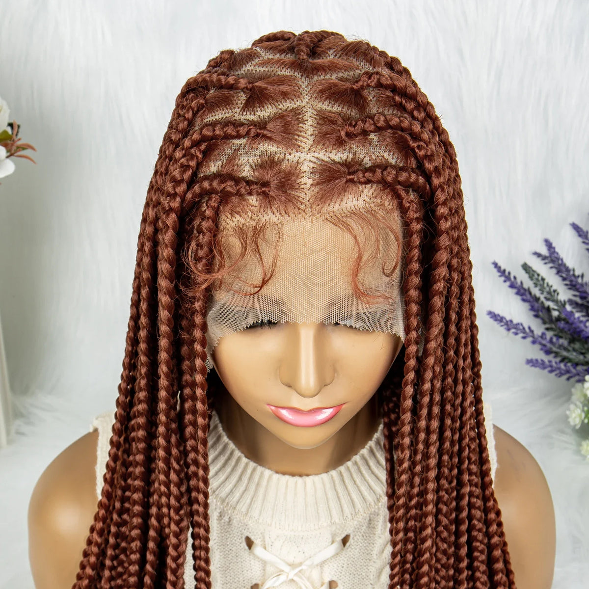 Full Lace Knotless Box Braids Wig | Pre-Plucked Baby Hair | Goddess Braids