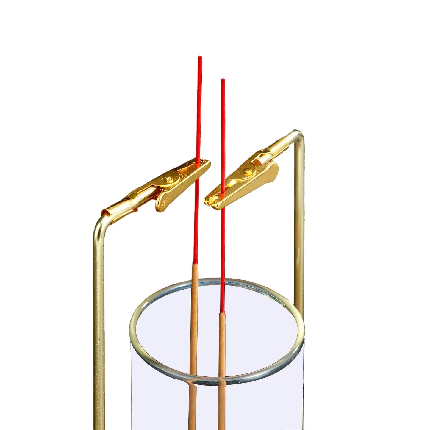 Glass Incense Holder for Dual Sticks Anti-Ash Flying Incense Burne with Ash Catcher Incense Stick Holder for Yoga Meditation Spa