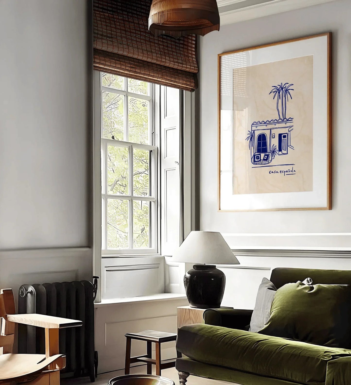 Casa Espanol Print, Ink Bleed Style, Spanish Retro Wall Art Spain House Summer Aesthetic Decor Gallery Wall Home Inspo unframed