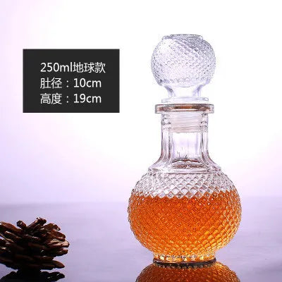 Novelty Design Multi Styles Barware Wine Glass Bottle 250-1000ml Lead-free Glass Whiskey Decanters for Liquor Scotch Bourbon
