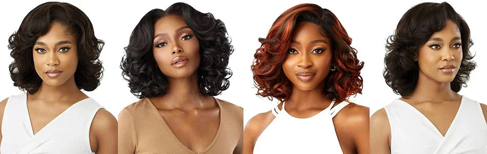 Malaysian Hair | Double Drawn | P4 27 | Ombre | Highlight | Bouncy Wave | Wear and Go | Glueless | Human Hair | Bob Curly Wigs