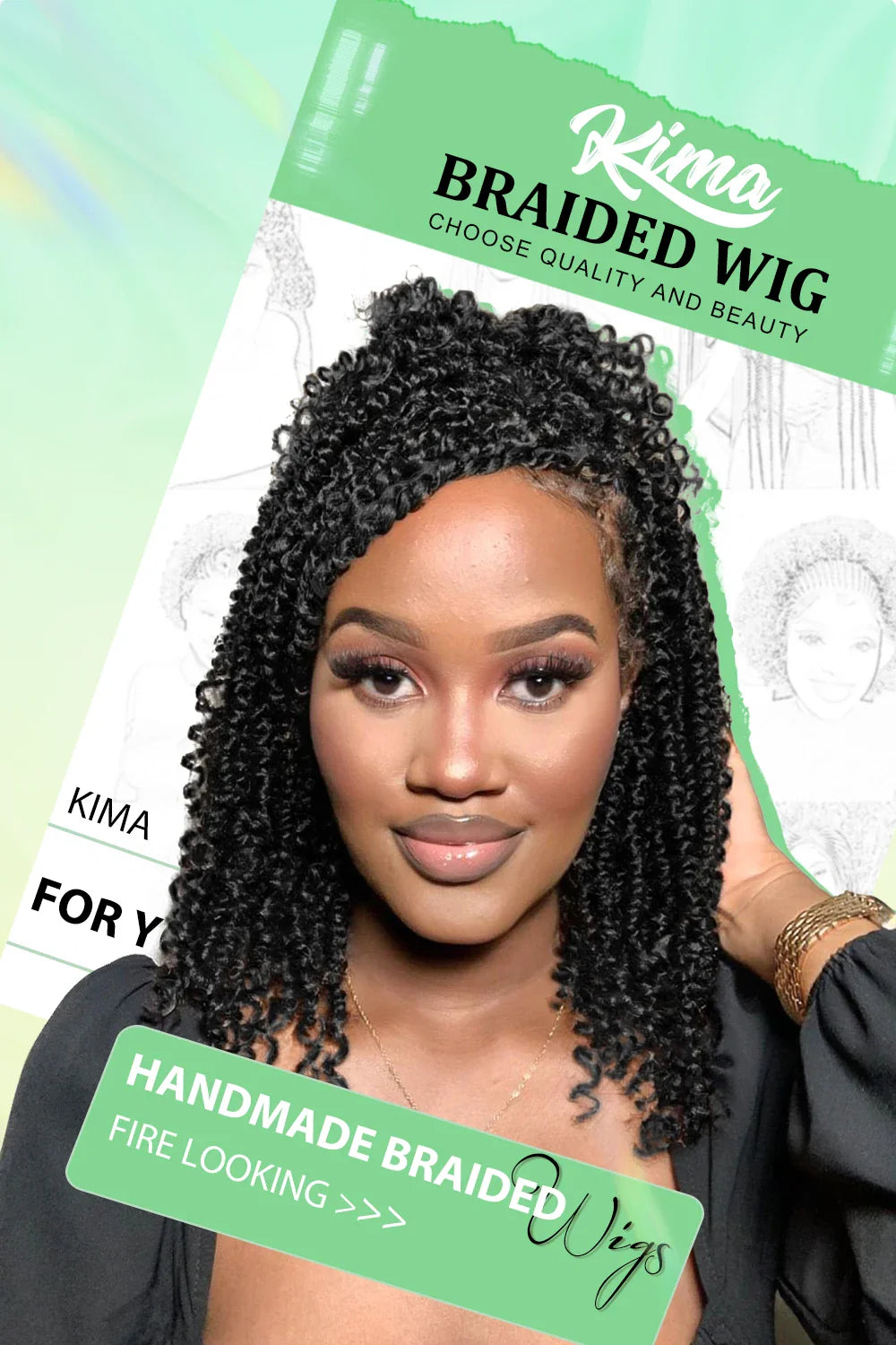 Short Length Box Braided Wig Full Lace Braided Wig Curly Hair With Baby Hair Braiding Wig Twisted Dreadlocks Wig For Women
