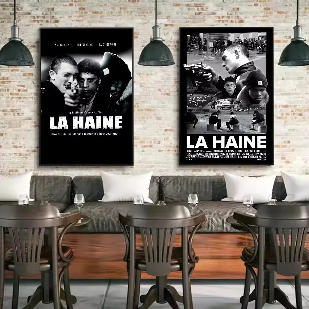 La Haine 1995 Movies Poster HD canvas painting home living room bedroom bar aesthetic decoration