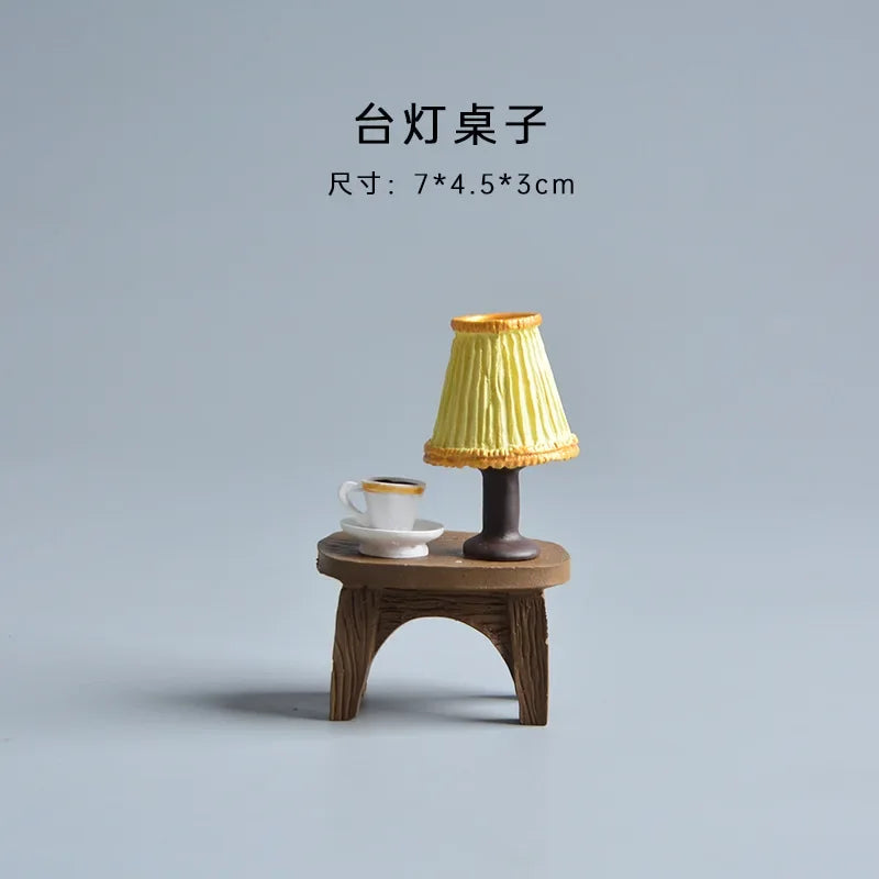 1pc Cartoon Cat Frog Bear Yellow Chair Computer Model Office Ornament Mini Home Decor Crafts Accessories Desktop Figurines Gift