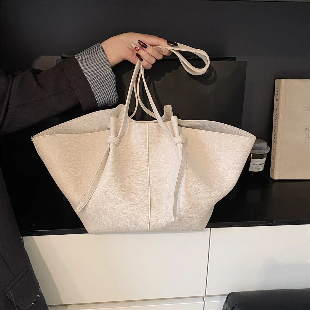 Luxury Designer 2-in-1 Shopper Tote Set | Branded Soft PU Leather Shoulder Handbag for Women (Big Capacity)