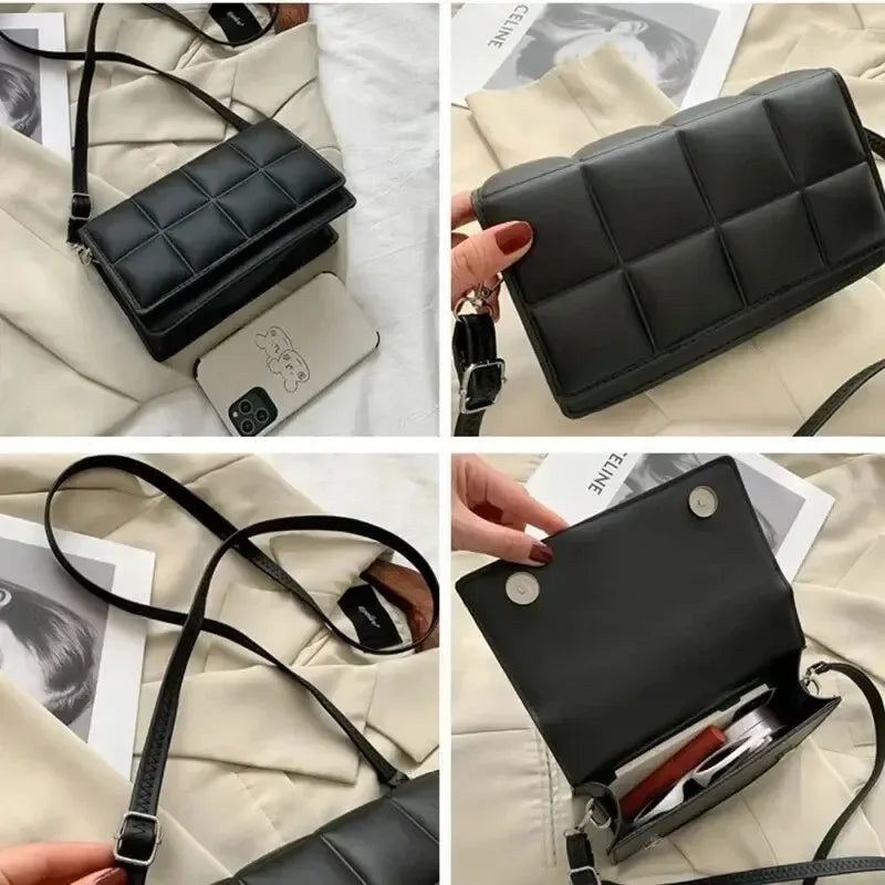 Fashion Brand Designer Women's Shoulder Bag | Small PU Leather Female Crossbody Bag & Trend Classic Handle Handbag