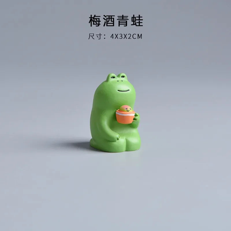 1pc Cartoon Cat Frog Bear Yellow Chair Computer Model Office Ornament Mini Home Decor Crafts Accessories Desktop Figurines Gift