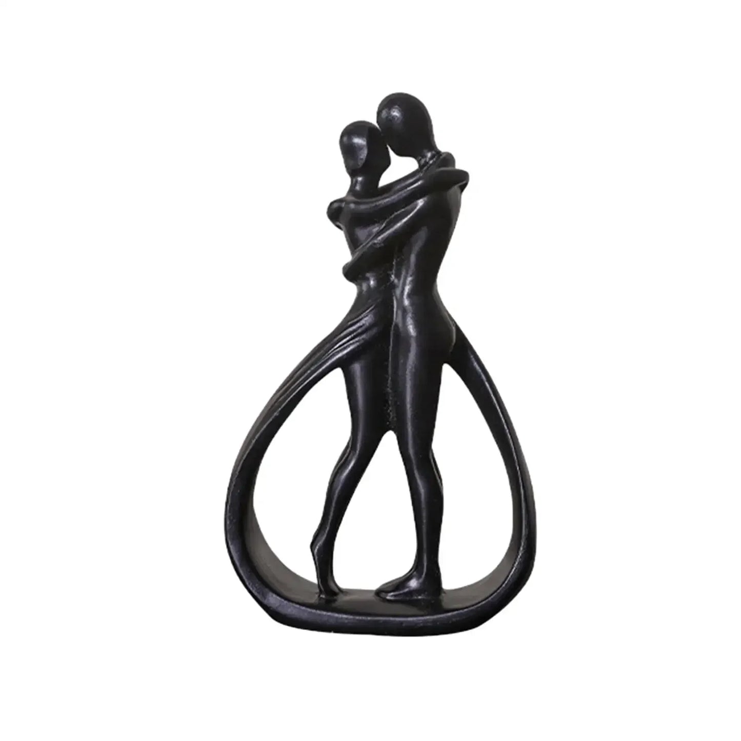 Abstract Couple Statue Crafts Desk Couple Figurine Collection Lovers Embrace Statue for Shelf Wedding Home Bookshelf Desk