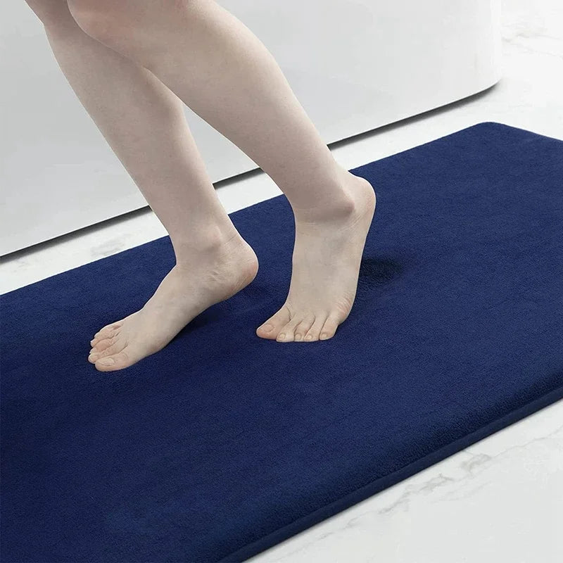 VIKAMA Bathroom Water-absorbent Floor Mats Bathroom Doorway Quick-drying Anti-fall Non-slip Foot Mats Restroom Mats Home Decor