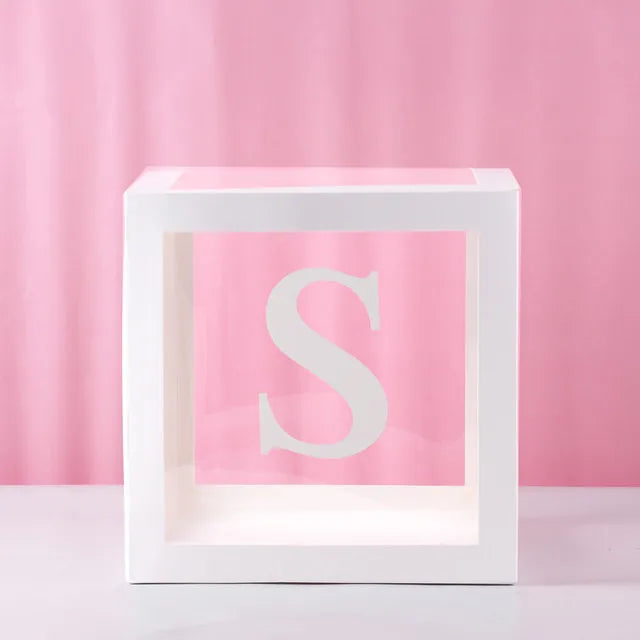 Birthday Balloon Boxes For Party Decorations 1st Happy Birthday Balloon Blocks Decor with ONE Letter Boy Girl Baby Shower Decor