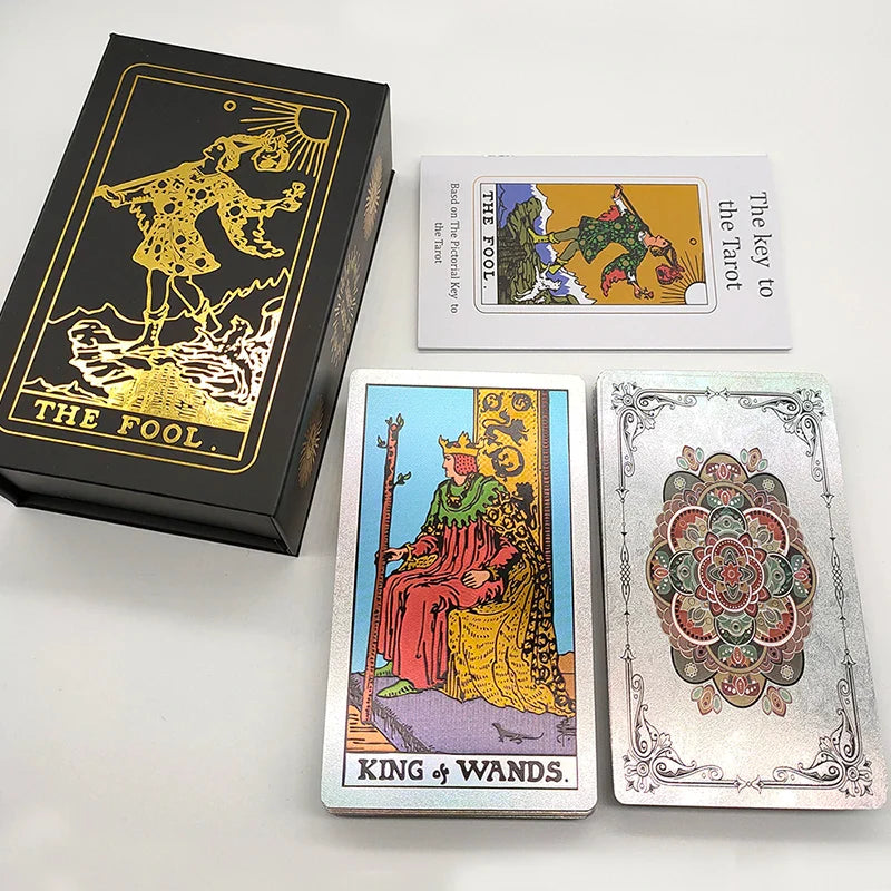 Predictive Divination Cards Astrological Tarot Cards With Gold Foil Technique Deluxe Board Game Gift Set