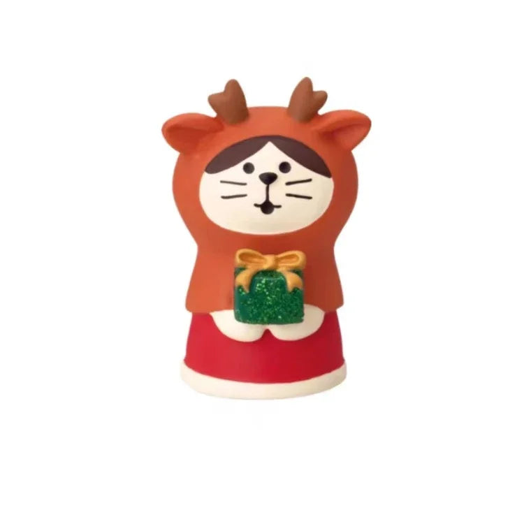 Christmas Resin Ornaments Home Scenes Trendy Toys Figurines Decorations ZAKKA Dolls Cats 2025 Small Ornaments
