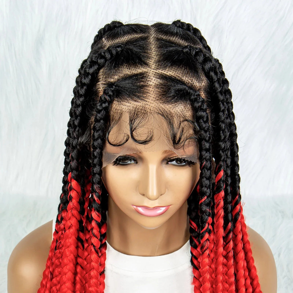 HD Lace Knotless Square Box Braids Wig | Full Lace | Baby Hair | Black Women