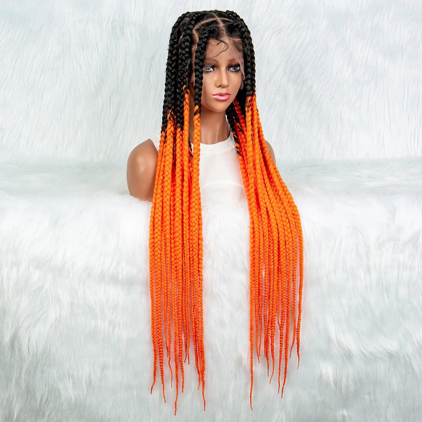 HD Lace Knotless Square Box Braids Wig | Full Lace | Baby Hair | Black Women