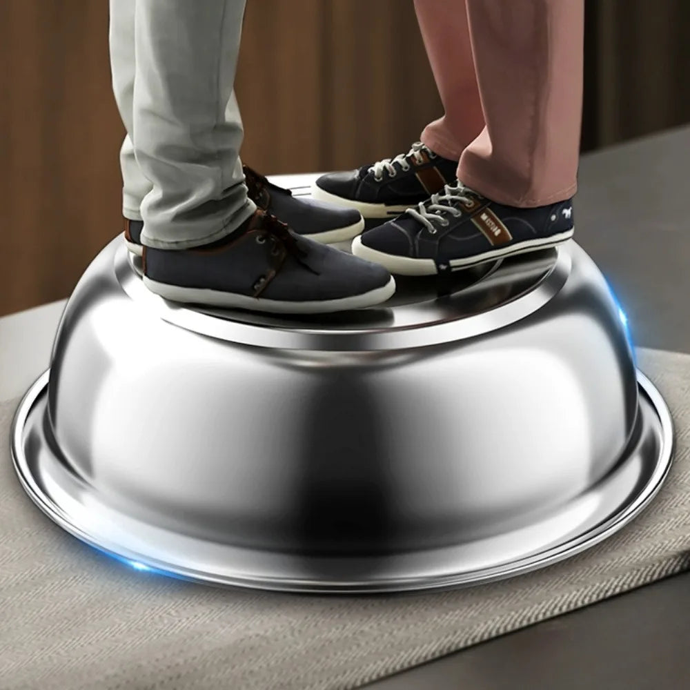 1-2pcs large stainless steel basin and thick washbasin, 36cm/14inch extra large kitchen vegetable wash basin