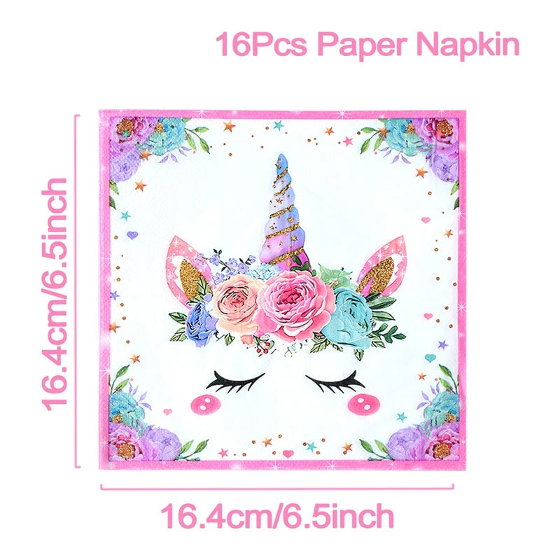 Rainbow Unicorn PE Tablecloth Happy Unicorn Theme Birthday Party Decorations Kids Favors Table Cover Girls Baby Shower Supplies