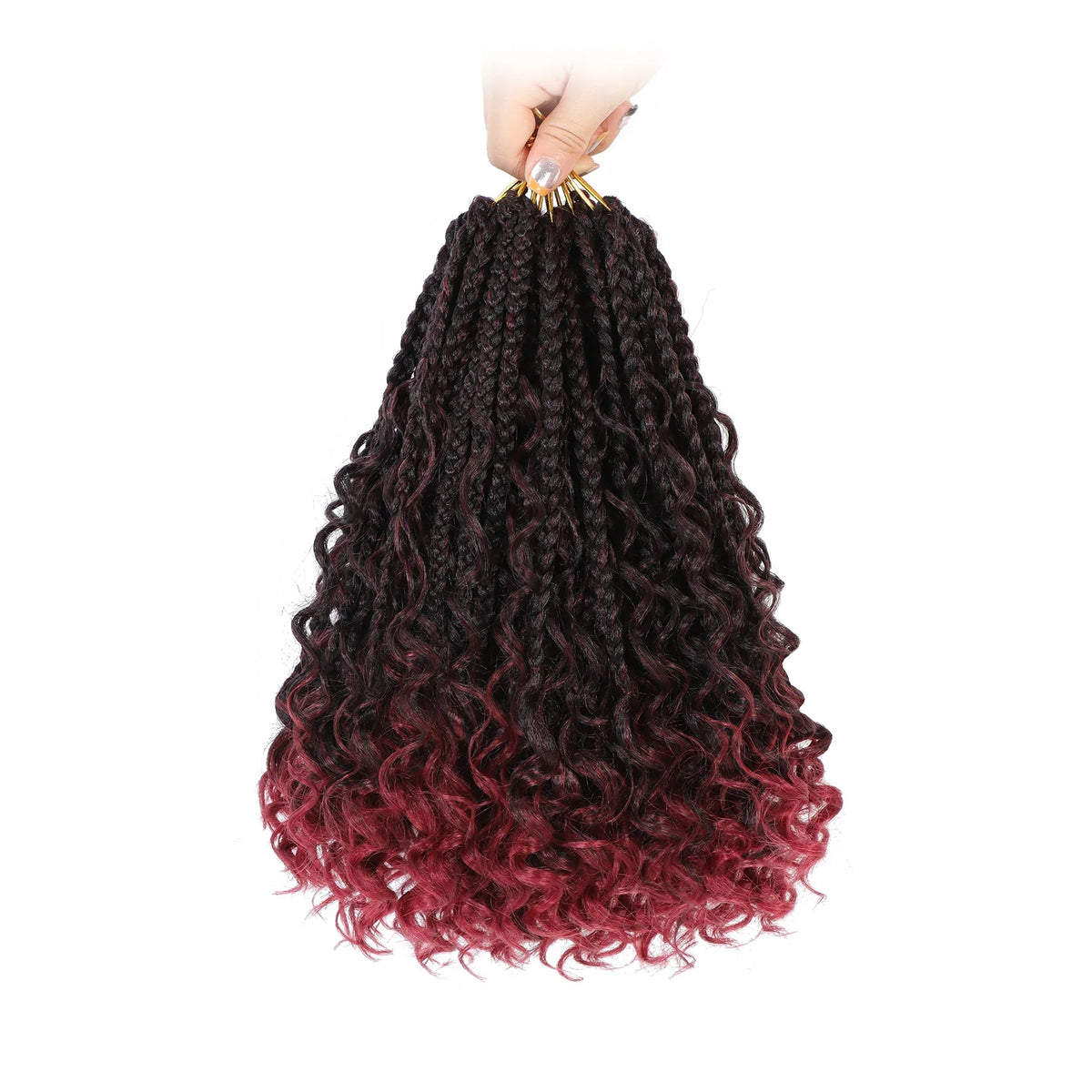 Goddess Box Braids Crochet Hair with Curly Ends | Synthetic Braids