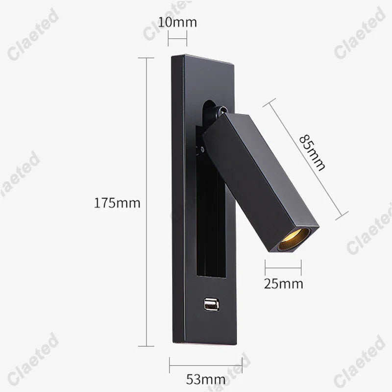 Modern Led Wall Lamp 110V 220V Led 3W Spotlight Sconce Wall Light for Beside Light Bedroom Living room Dining room Night Lights