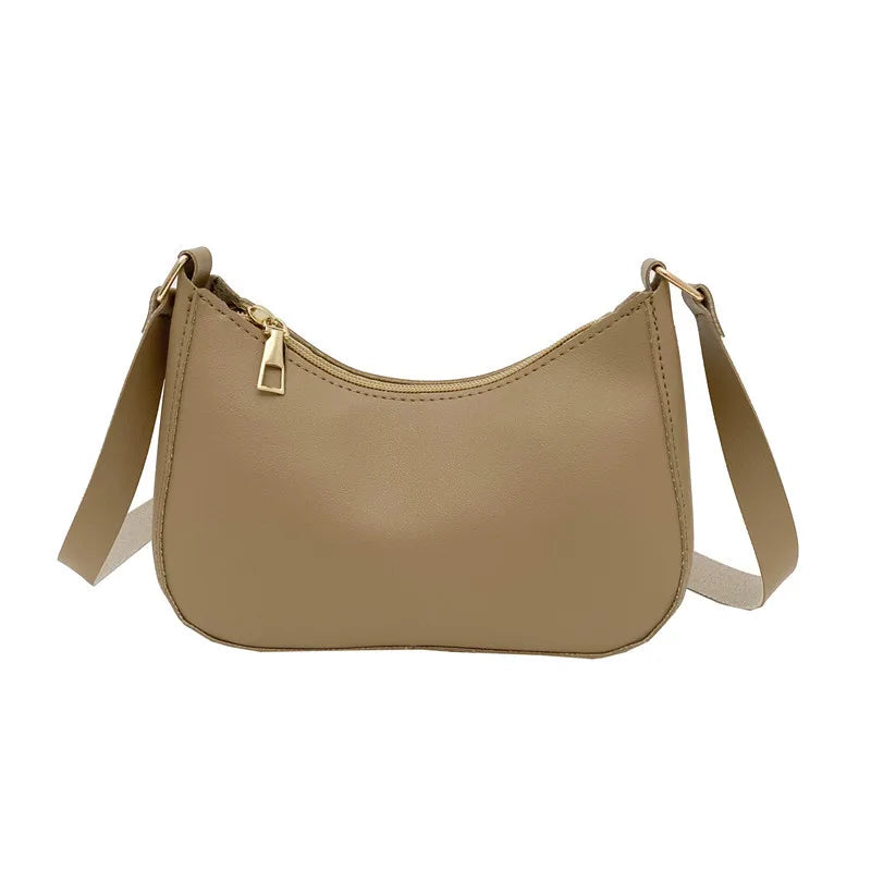 Retro Forearm Bag for Women | PU Leather Bow Handbag & Baguette Shoulder Bag (Western Style Underarm Bag, Casual Tote)