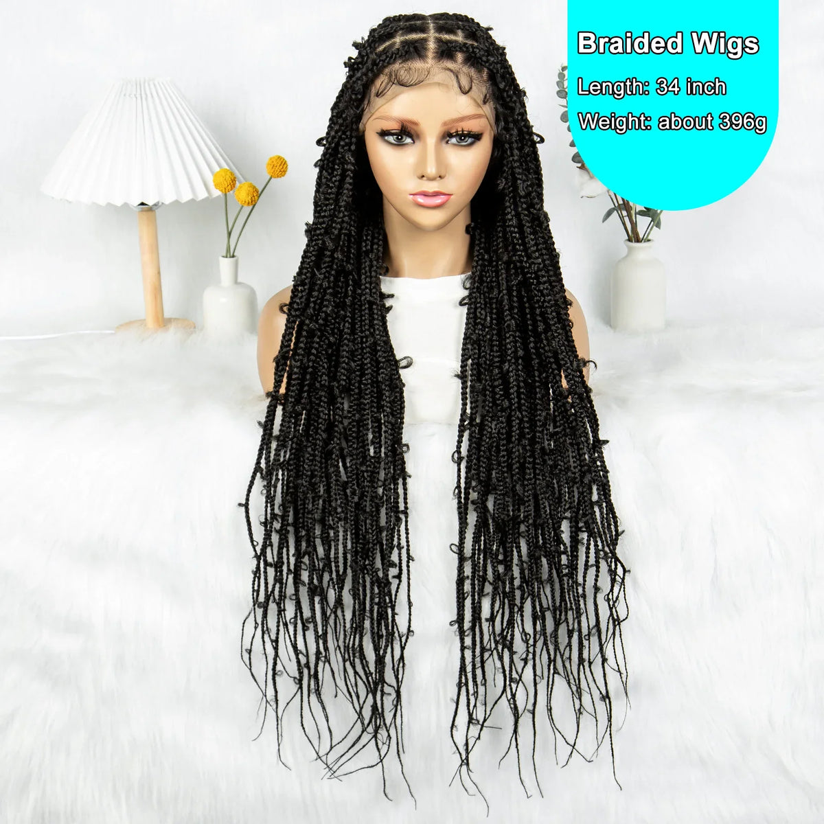 Kima Butterfly Crochet Box Braided Wigs Synthetic Cornrow Full Lace Wig Dreadlocks Wig Crochet For Black Women