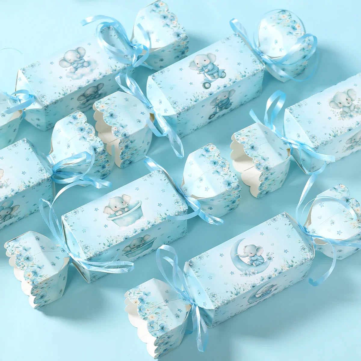 Baby Elephant Candy Box Gift Box Favor Box Birthday Party Decor Kids Boy Girl Birthday Party Supplies Favors Baby Shower Decor