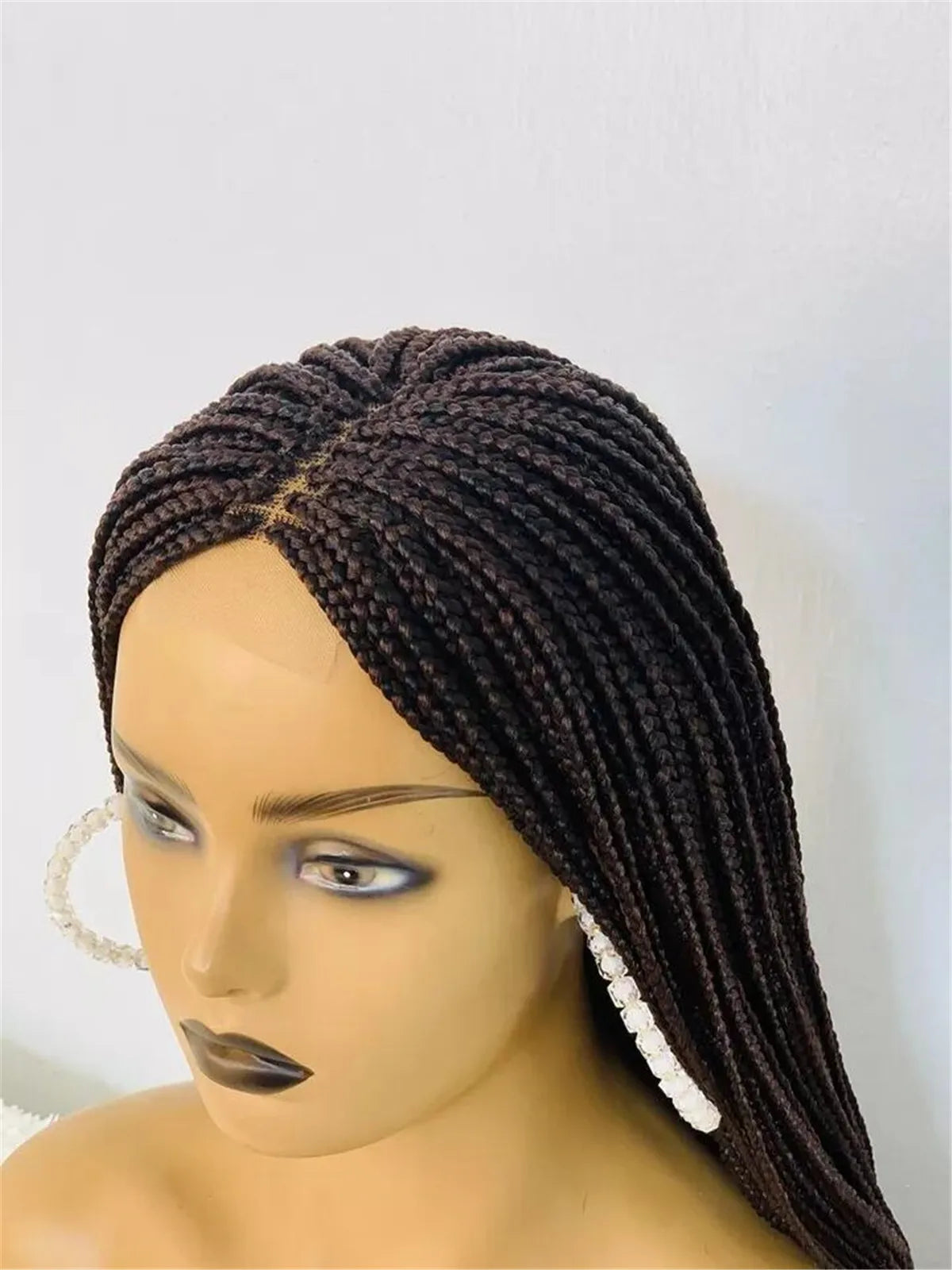 Honey Blonde #27 Box Braids Wig | Full Lace | Kanekalon Braids | Light Brown Lace | Black Women