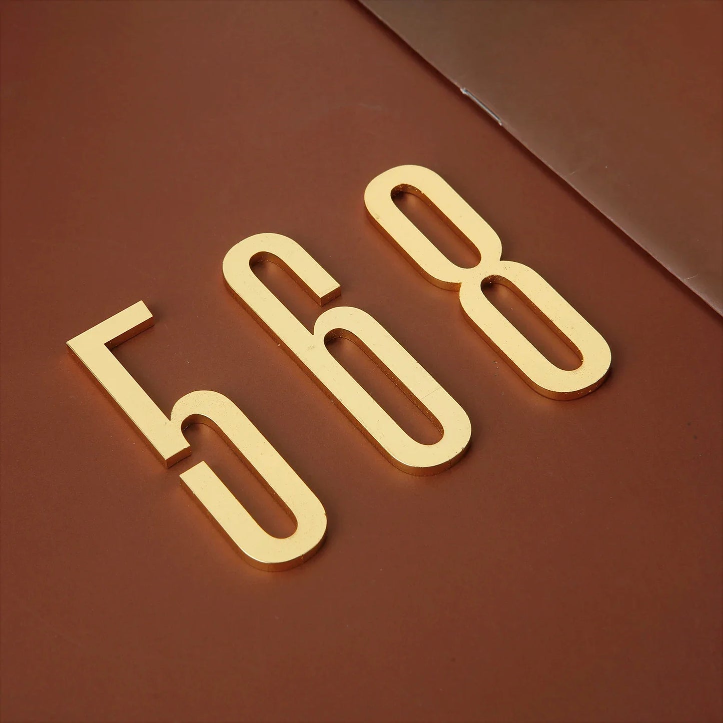 Golden Door Number with Magnets 7cm Metal House Number Apartment Door Number for Outdoor Hotel Home Mailbox Label