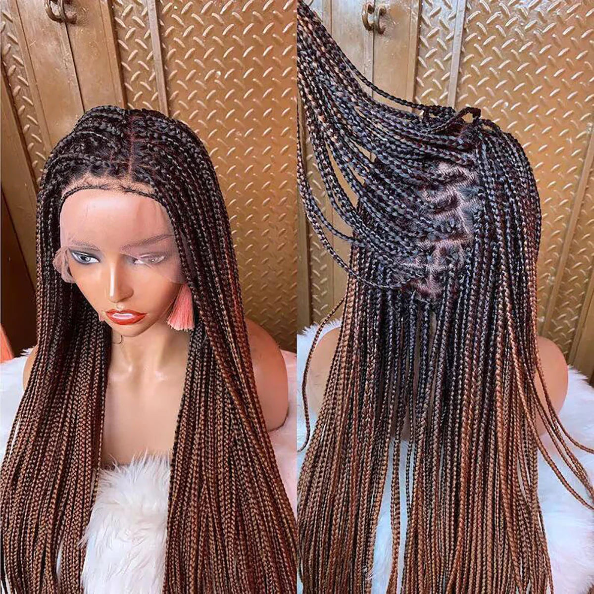 Senegalese Micro Twist Braided Wig | Bob Length | Light Passion Twist | Lace Front Wig | Black Women