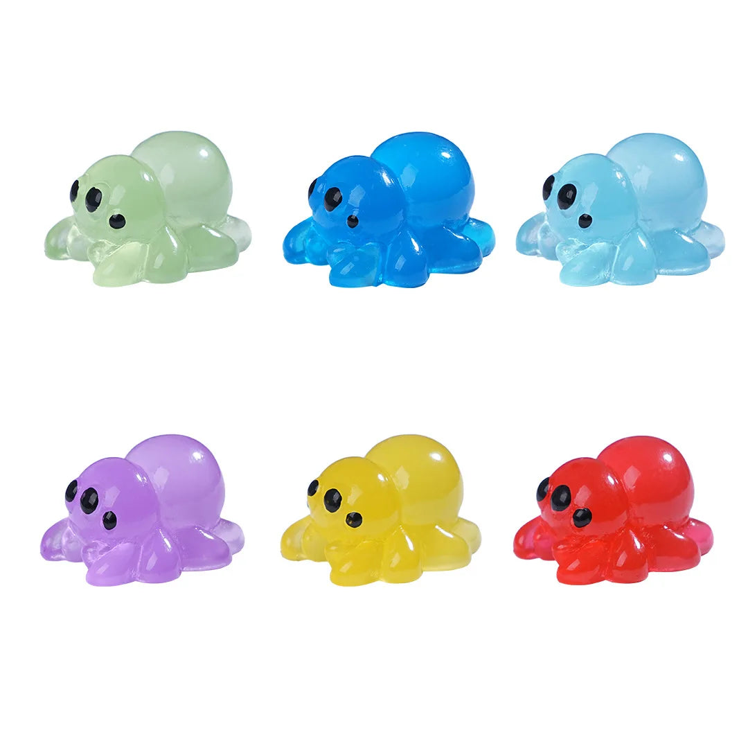 10/50Pcs Simulation Luminous Resin Spider Fairy Garden Miniature Ornaments Decoration DIY Jewelry Making Blind Bag accessories