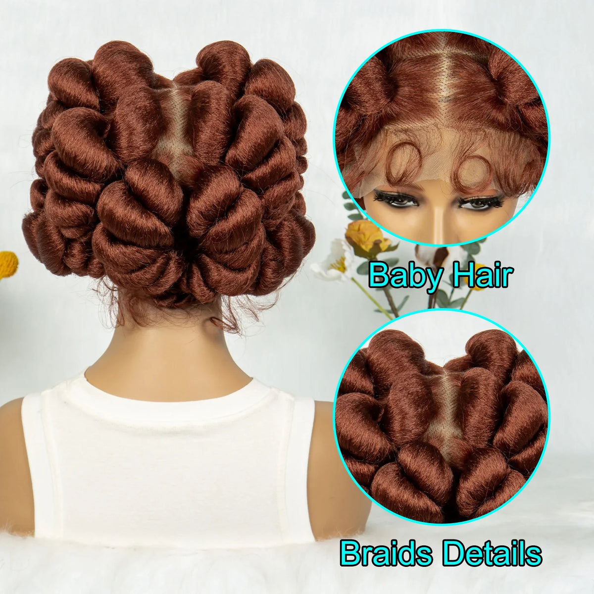 Knotless Box Braids Bantu Wig | Full Lace African Braiding