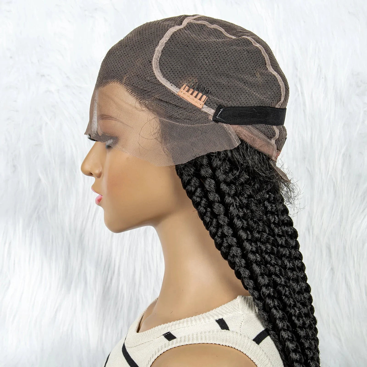 HD Lace Knotless Square Box Braids Wig | Full Lace | Baby Hair | Black Women
