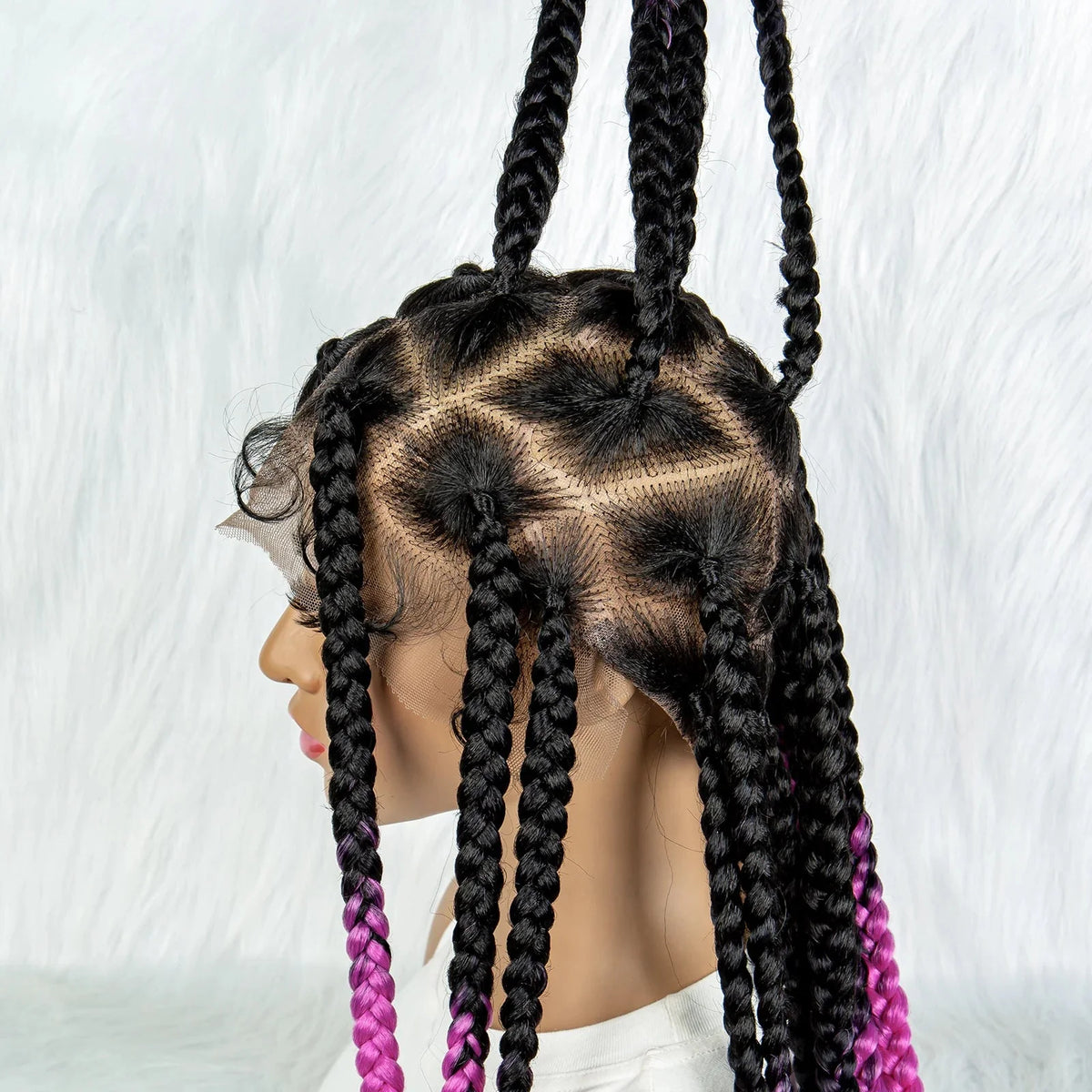 HD Lace Knotless Square Box Braids Wig | Full Lace | Baby Hair | Black Women