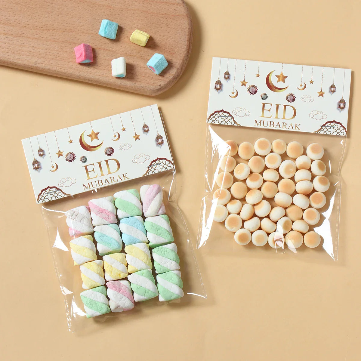 Eid Mubarak Treat Bag Topper Candy Bag Ramadan Decorations For Home 2025 Islamic Muslim Party Decor Ramadan Kareem EID Al Adha