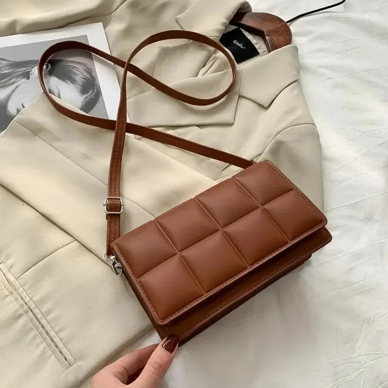 Fashion Brand Designer Women's Shoulder Bag | Small PU Leather Female Crossbody Bag & Trend Classic Handle Handbag