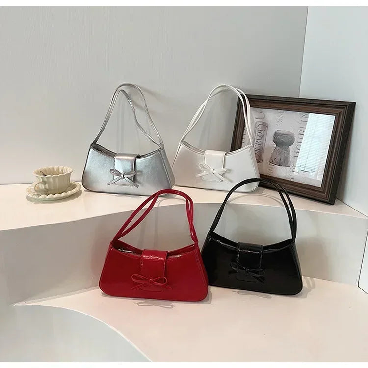 High-Grade Sense Retro Women's Underarm Bag | Spring New PU Leather Lady Commuter Shoulder Bag (Solid Small Handbags for Women)
