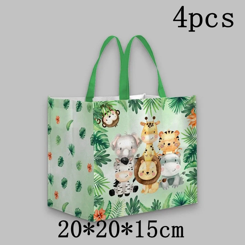 Jungle Animal Tablecloth Birthday Party Decor Palm Leaves Tablecloth Jungle Safari Wild One Kids Birthday Party Decoration