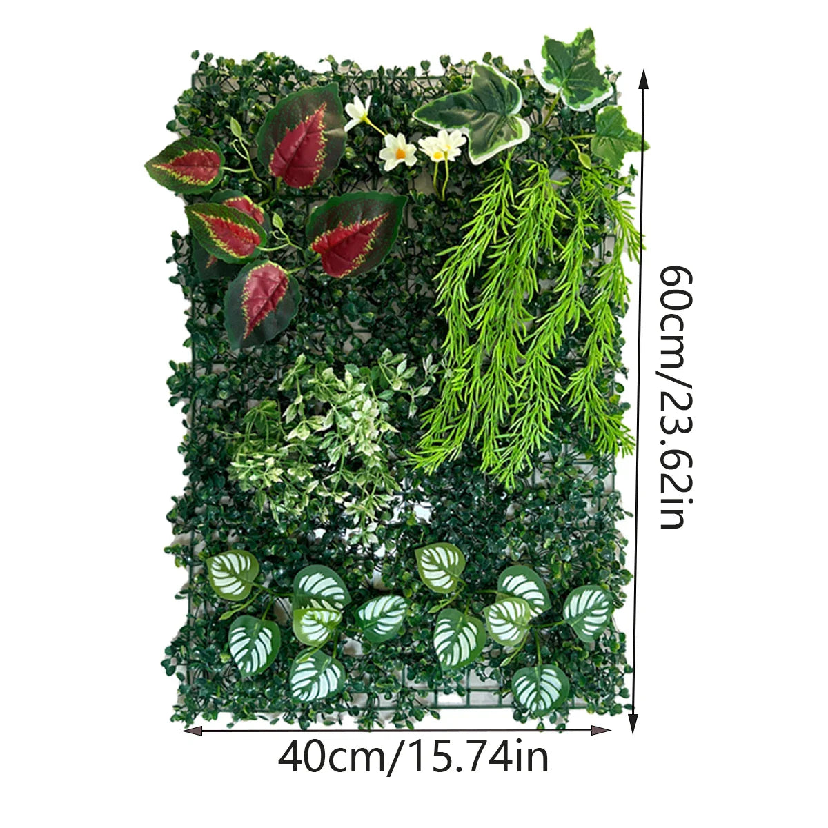 Artificial Ivy & Fern Leaf Wall Panel Plastic Greenery Backdrop for Weddings Parties Events Outdoor/Indoor Decor Party Backdrop
