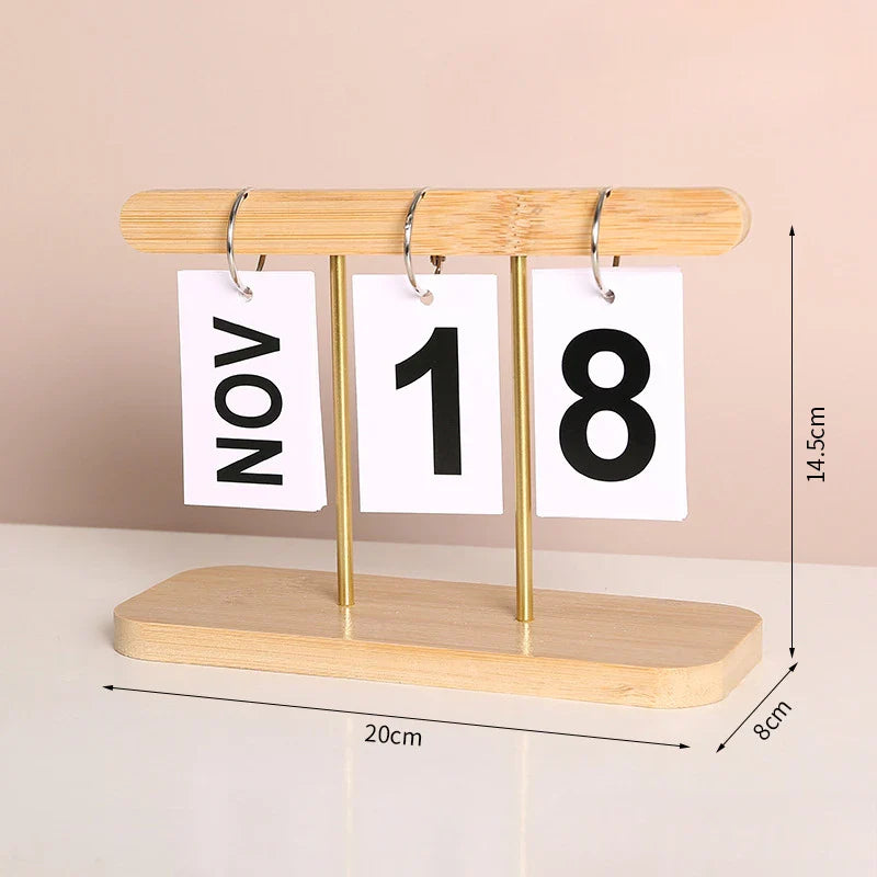 Modern Minimalist Flip Desk Calendar - Everyday View, English Language, Home and Office Decor Desk Accessory