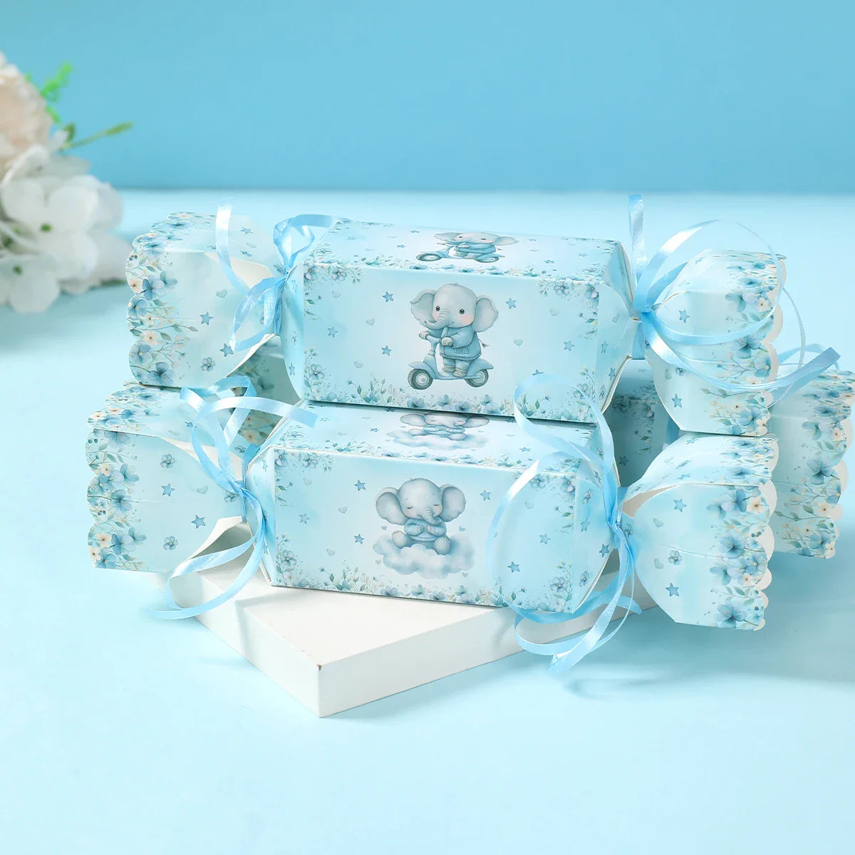 Baby Elephant Candy Box Gift Box Favor Box Birthday Party Decor Kids Boy Girl Birthday Party Supplies Favors Baby Shower Decor