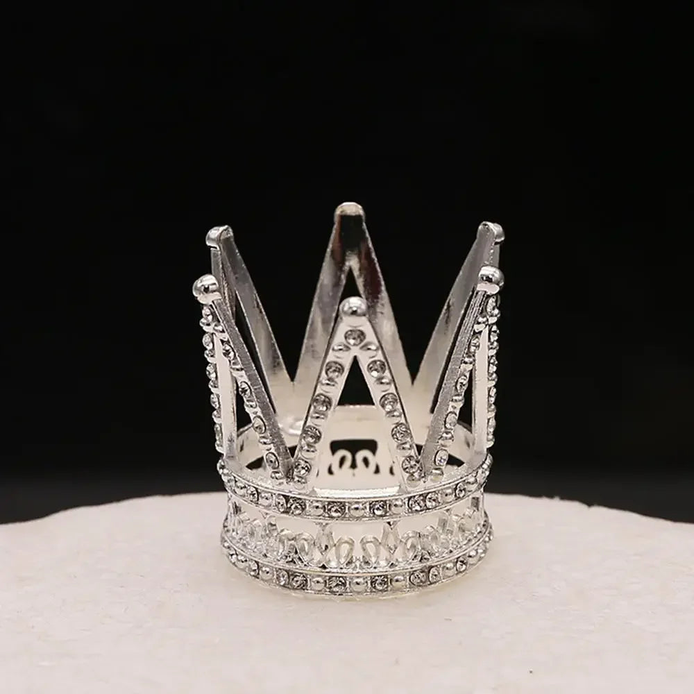 Rhinestone Crown Baking Cake Topper Headwear Decoration Children's Hair Accessories Princess Wedding Birthday Party Supplies New