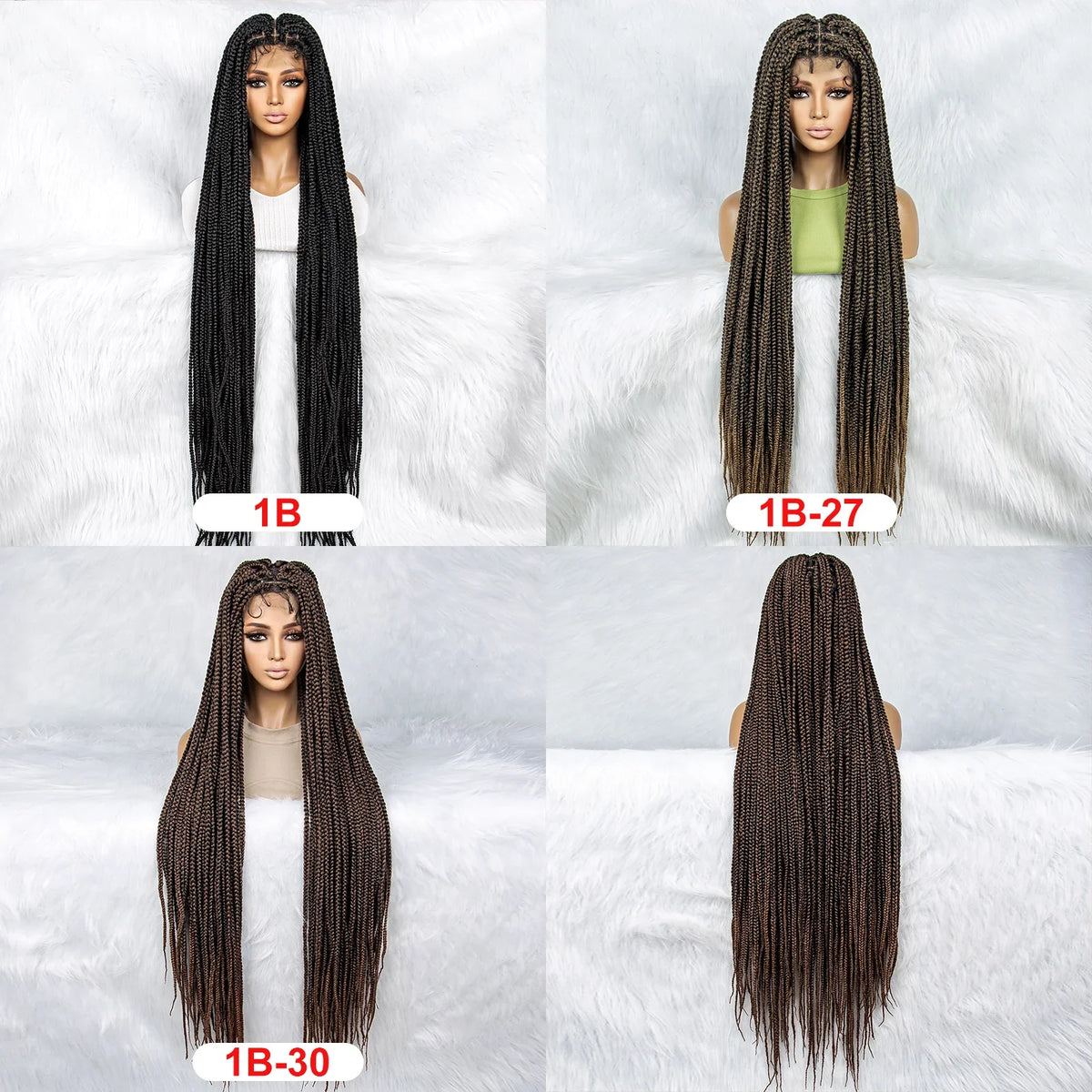40" Cornrow to Knotless Box Braids Wig | Full Lace