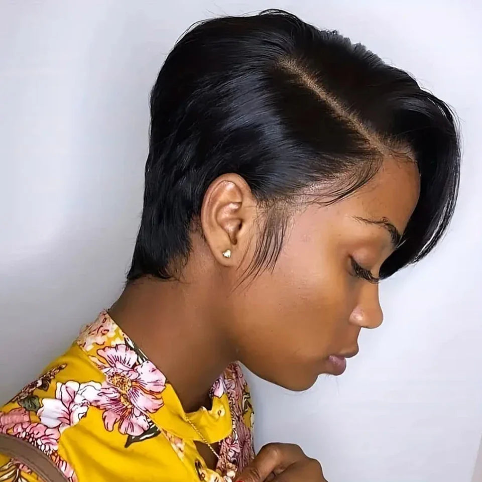 Rebecca Ombre Blonde 613 Pixie Bob Wig | HD Transparent T-Part Lace Front