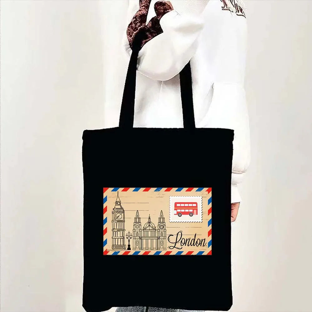 Woman's Large Capacity Canvas Tote Bag | Stylish Travel & Shopping Shoulder Handbag (Work, Gym, Grocery, Eco-Friendly)