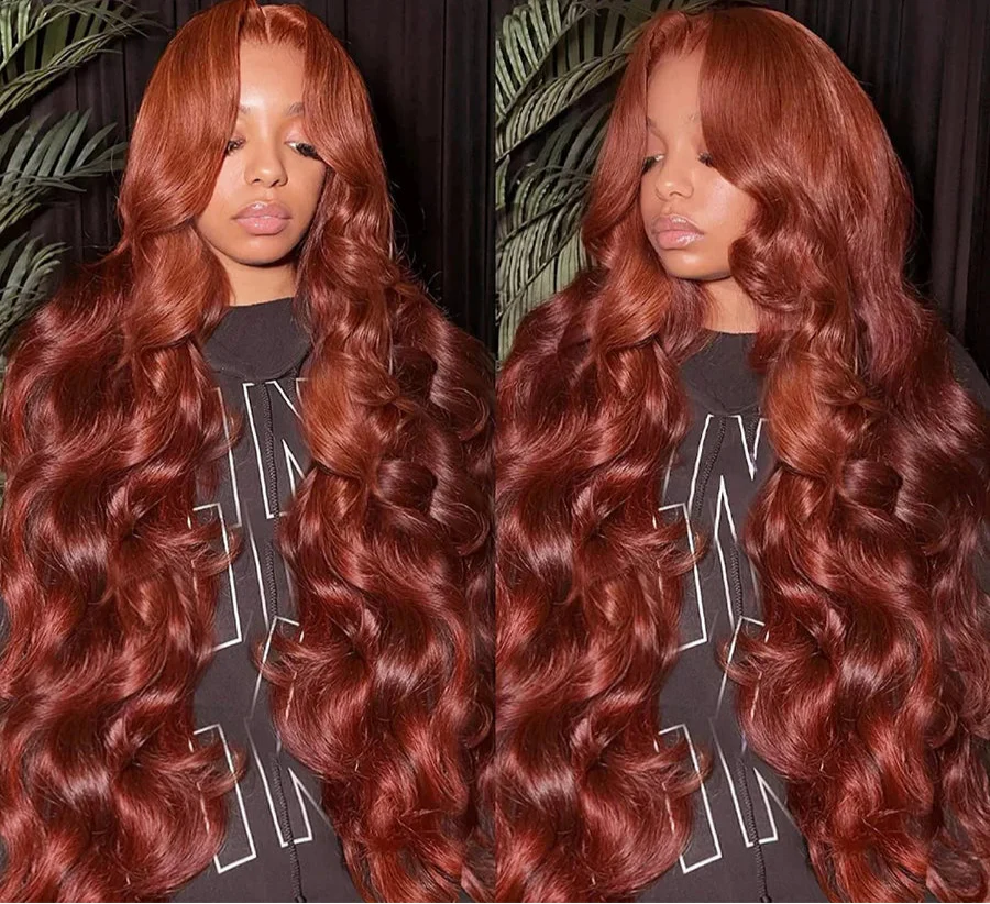 Reddish Brown 13x6 HD Lace Frontal Wig | 250% Density Body Wave