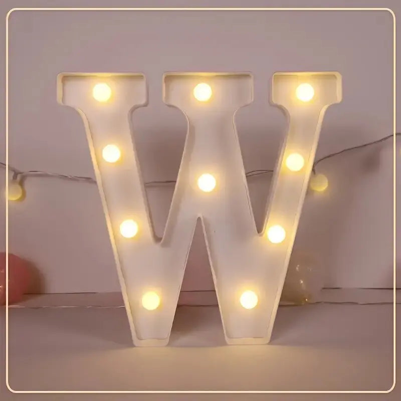 21.8cm White LED Letter&Number Night Lights,Battery Powered Decoration Lights,Wall Lights For Wedding,Birthday,Party,Christmas
