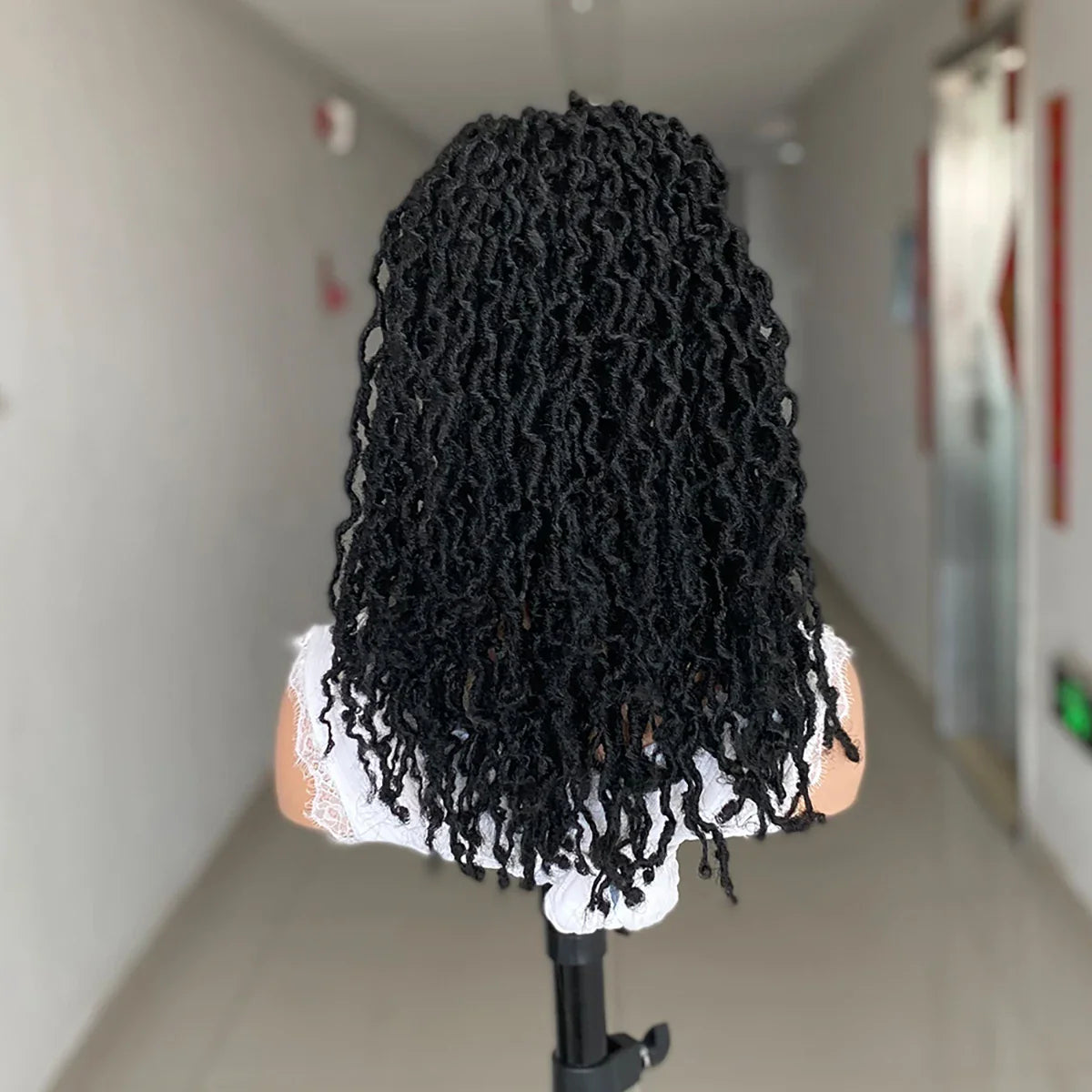 Dreadlocks Headband Wig | Box Braids & Faux Locs | Ombre Brown Twist Wig | Synthetic Crochet Braids