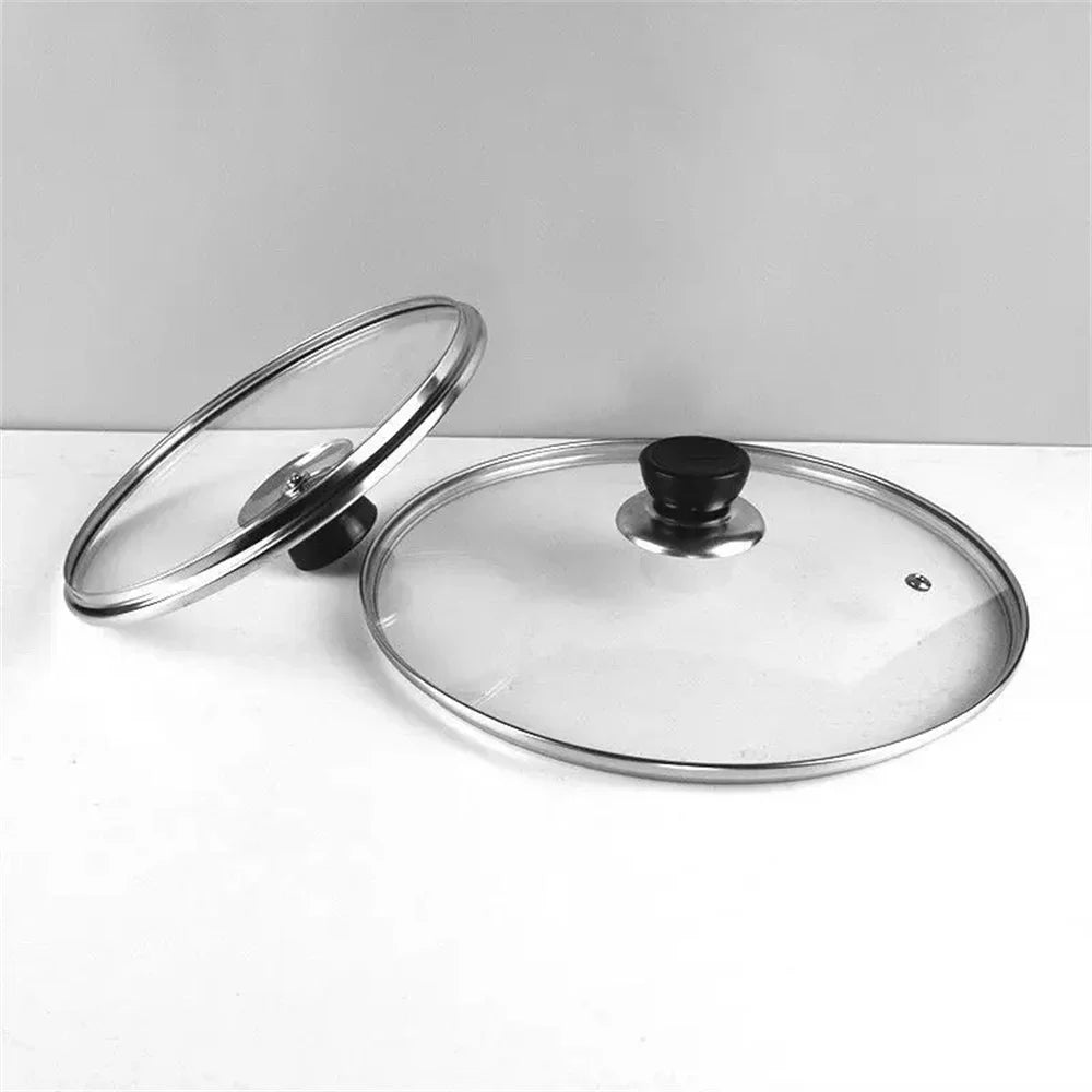 16-32cm Tempered Glass Pot Cover Visible Pot Cover Anti-Scalding Circular Frying Pot Cover Cooking Utensils Kitchen Accessories