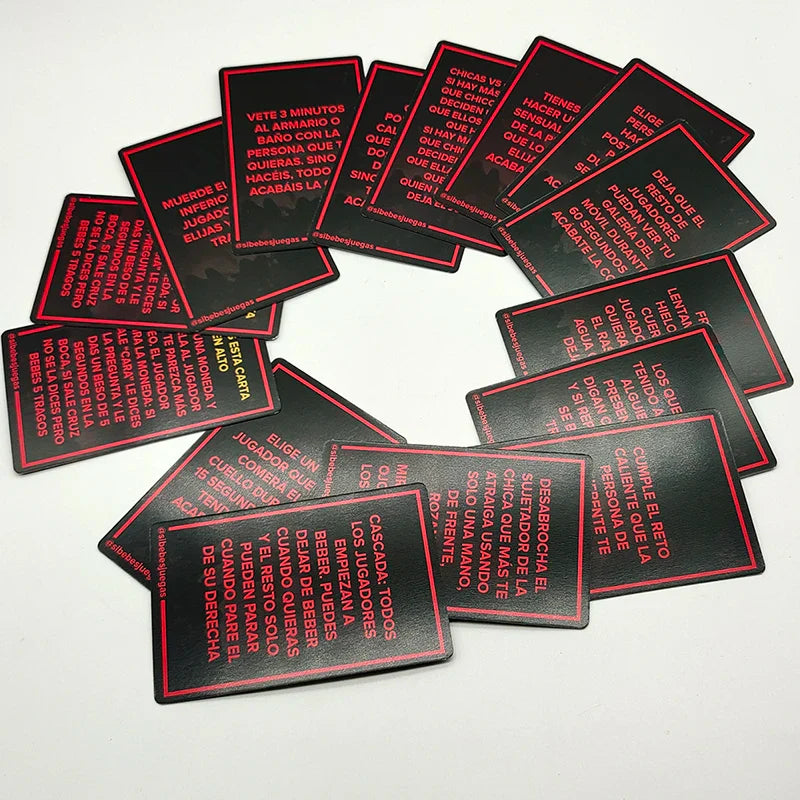 Si Bebes Juegas Drinking Cards Set in Spanish language Adult Party Game for Fun