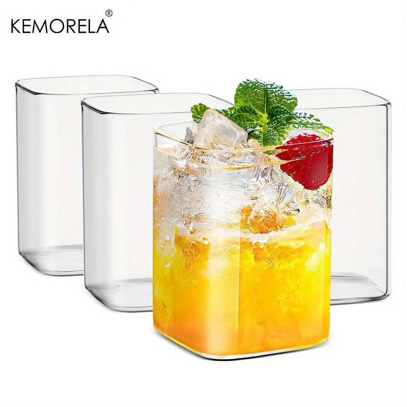 4pcs Drinking Glasses Cups 15oz/19oz Thin Highball Glasses Clear Tall Glass Cups For Water  Juice Beer  Drinks And Cocktail